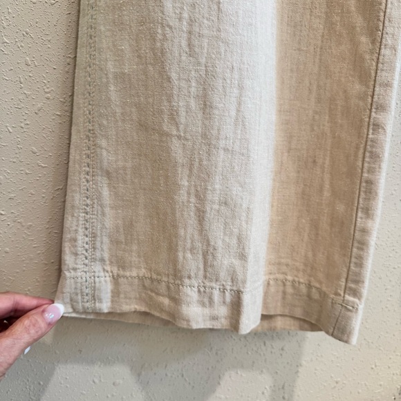 Anthropologie Pilcro And The Letterpress Cream Linen Cotton Pants 6 - Picture 8 of 15